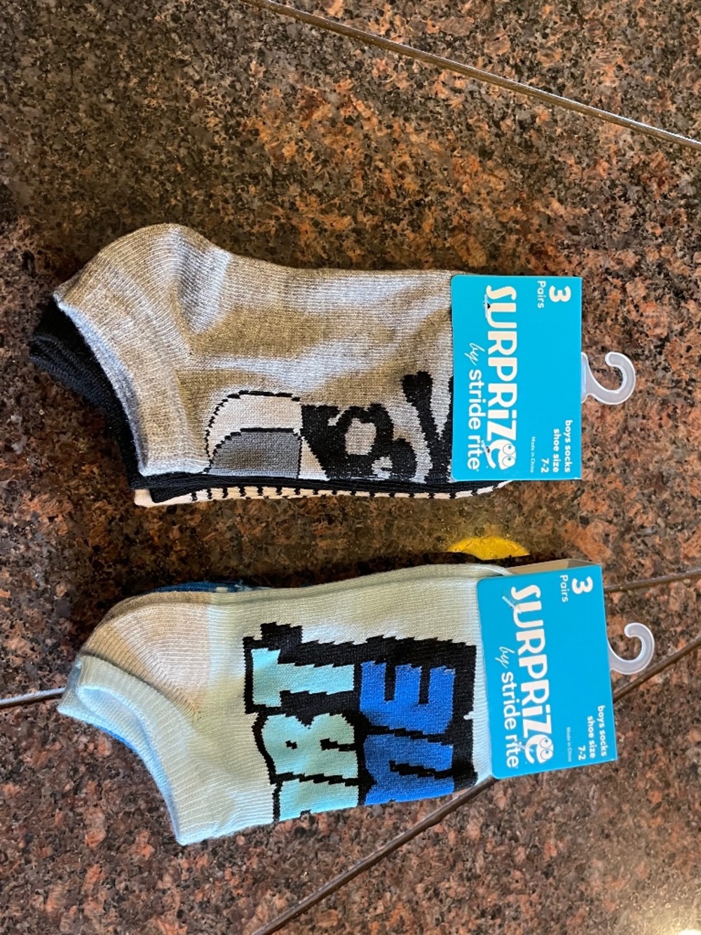 NWT Boys Stride Rite Gamer & Tech No-Show Socks 6-Pack